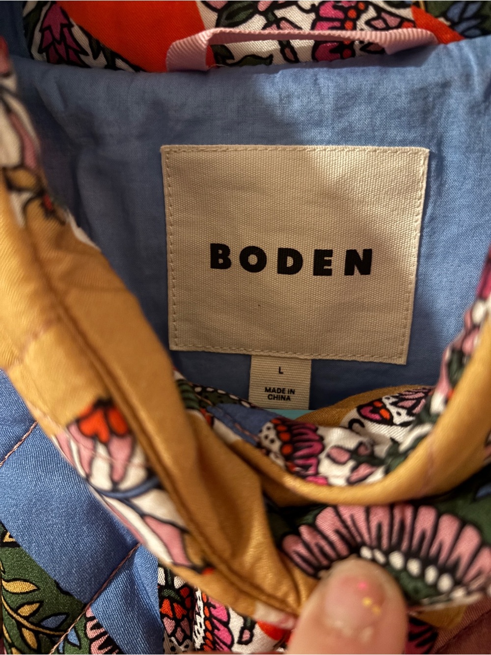 Boden quilted patchwork oversized jacket - Picture 4 of 10